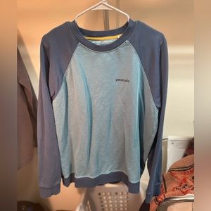 Patagonia Regular Fit Crew Neck Blue Mens Large Organic Fit Great Condition